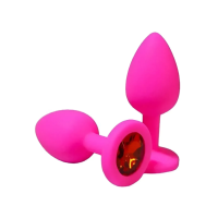 Силиконовая анальная пробка с кристаллом SKN KSIL-10S ( размер S )