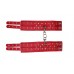 Оковы Leather Double Fix Leg Cuffs, Red