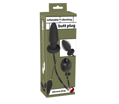 Анальная вибропробка Inflatable Vibrating Butt Plug