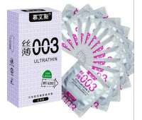 Ультратонкие презервативы со смазкой и гладкой текстурой Muaisi Ultrathin Silver 0,03 мм (упаковка 12 шт)