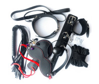 БДСМ-набор из 8 предметов Bondage Set Black