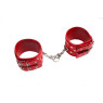 Оковы Leather Double Fix Leg Cuffs, Red