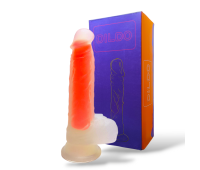 Фаллоимитатор на присоске "Orange dildo", L184 мм, D35мм
