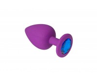Силиконовая анальная пробка Purple Silicone Sapphire, S