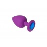 Силиконовая анальная пробка Purple Silicone Sapphire, S
