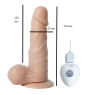 Вибратор "Gentleman Vibrating Cock S size", 20 режимов вибрации и ротация