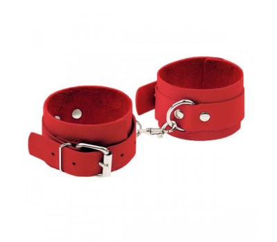 Наручники Leather Standart Hand Cuffs, Red, кожа