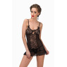 Sensual chemise "DOMINIQUA", black, 40/42