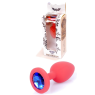 Силиконовая анальная пробка Boss Series - Jewellery Red Silicon PLUG Medium Blue M