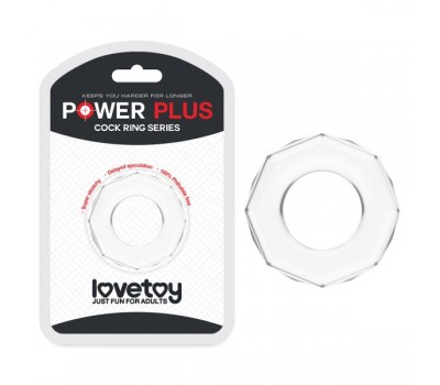 Прозрачное эрекционное кольцо POWER PLUS Cockring, Clear