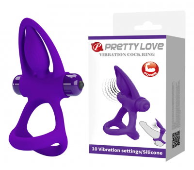 Эрекционное вибро кольцо Pretty Love - Vibration Cock Ring, 10 vibration functions