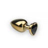 Анальная пробка,Gold Heart Black Diamond, L