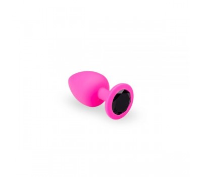 Анальная пробка, Pink Silicone Black Diamond, S