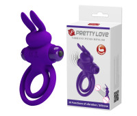 Эрекционное кольцо "Rabbit Ring", 10 режимов, фиолетовый