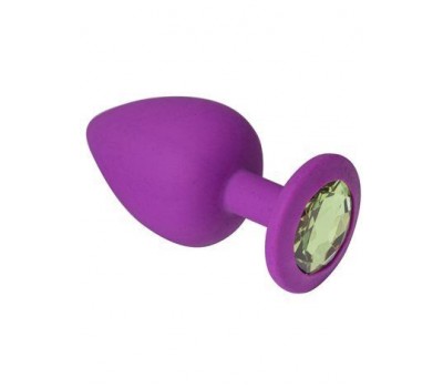 Анальная пробка, Purple Silicone Chrysolite, L