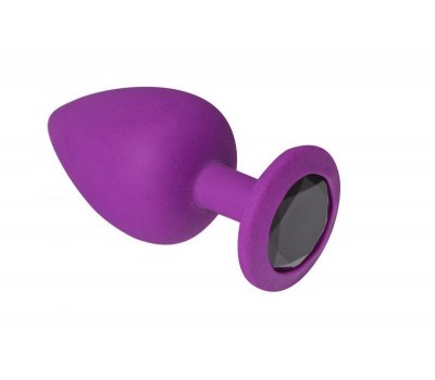 Анальная пробка, Purple Silicone Black Diamond, M