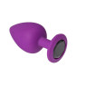 Анальная пробка, Purple Silicone Black Diamond, M
