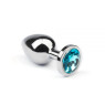 Анальная пробка,Silver Topaz, L