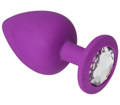 Анальная пробка, Purple Silicone Diamond, L