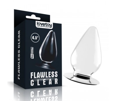 Анальная пробка 4.5'' Flawless Clear Anal Plug, Clear