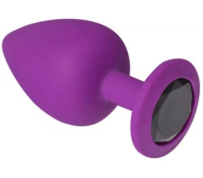 Анальная пробка, Purple Silicone Black Diamond, L