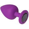 Анальная пробка, Purple Silicone Black Diamond, L