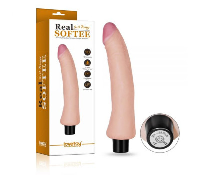 Вибратор с оригинальной формой изгиба 9" Real Softee