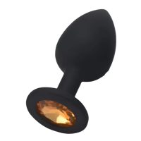 Силиконовая анальная пробка с кристаллом SKN KSIL-25S ( размер S )