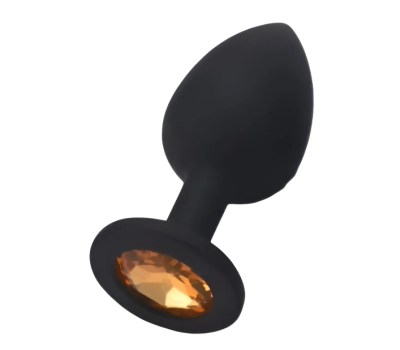 Силиконовая анальная пробка с кристаллом SKN KSIL-25S ( размер S )