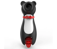 Клиторальный вибратор "Crazy bear", вакуум, лизание, 10 режимов