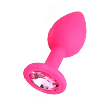 Силиконовая анальная пробка с кристаллом SKN KSIL-05S ( размер S )