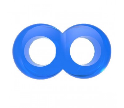 Эрекционное кольцо Duo Cock 8 Ball Ring, Blue