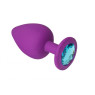 Анальная пробка, Purple Silicone Topaz, M