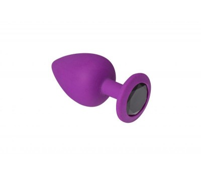 Анальная пробка, Purple Silicone Black Diamond, S