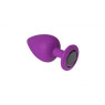 Анальная пробка, Purple Silicone Black Diamond, S