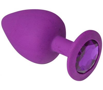 Анальная пробка, Purple Silicone Amethyst, L