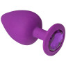 Анальная пробка, Purple Silicone Amethyst, L