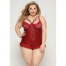 Корсет красный со стрингами Zoe XL/XXL