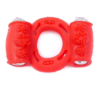 Эрекционное вибро кольцо BOSS Vibrating Cock Ring Double Red