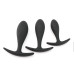 Силиконовая анальная втулка Black silicone, размер S