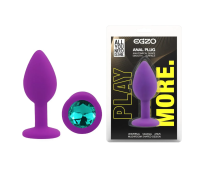 Силиконовая анальная пробка EGZO - Silicone Purple Round Plug Marine, size S Силиконовая анальная пробка EGZO - Silicone Purple Round Plug Marine, size S