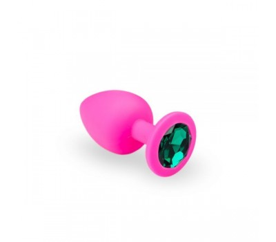 Анальная пробка, Pink Silicone Emerald, M