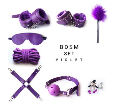 БДСМ набор «Loving submission», цвет фиолетовый