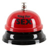 Звонок настольный "RING FOR SEX" бордовый