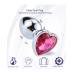 Металлическая анальная втулка “Heart” pink, размер S