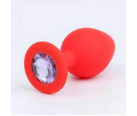 Анальная пробка, Red Silicone, Dimond M