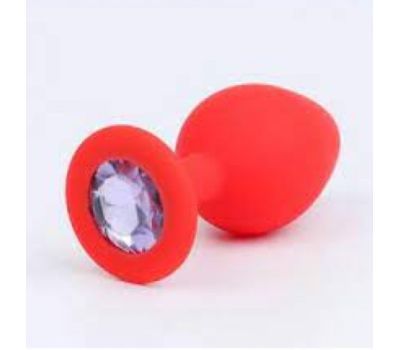 Анальная пробка, Red Silicone, Dimond M