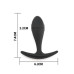 Силиконовая анальная втулка Black silicone, размер S
