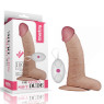 Вибратор на присоске с пультом 8.8" The Ultra Soft Dude, Flesh Vibrating