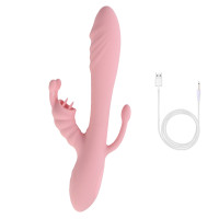 Вагинально- клиторальный вибратор "Eros vibrator", тройная стимуляция, 10 режимов